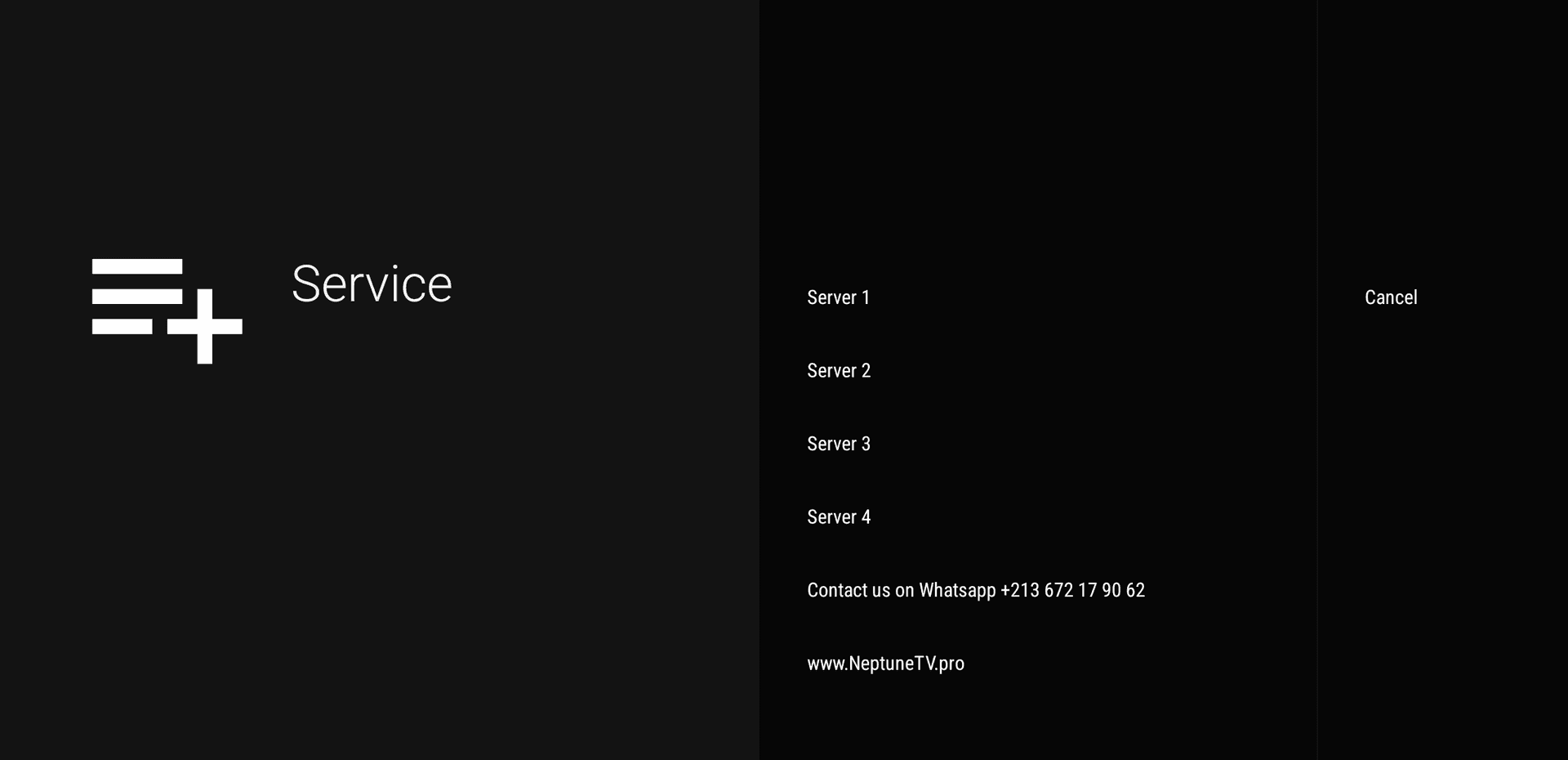 Backup Servers - iboMate.TV #1 interface