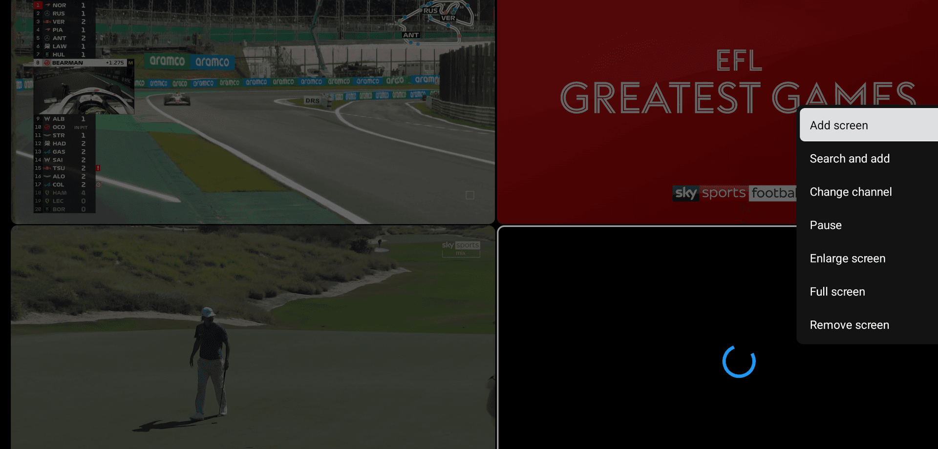 Multi‑View - iboMate.TV #1 interface