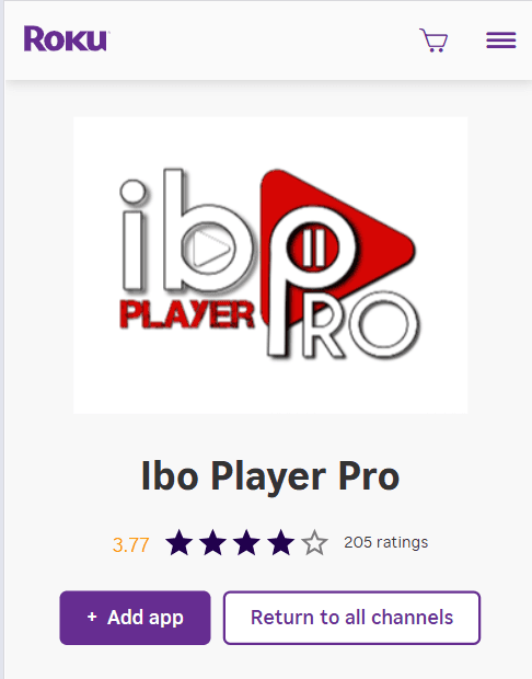 Roku setup — step 1: Search for Ibo Player Pro
